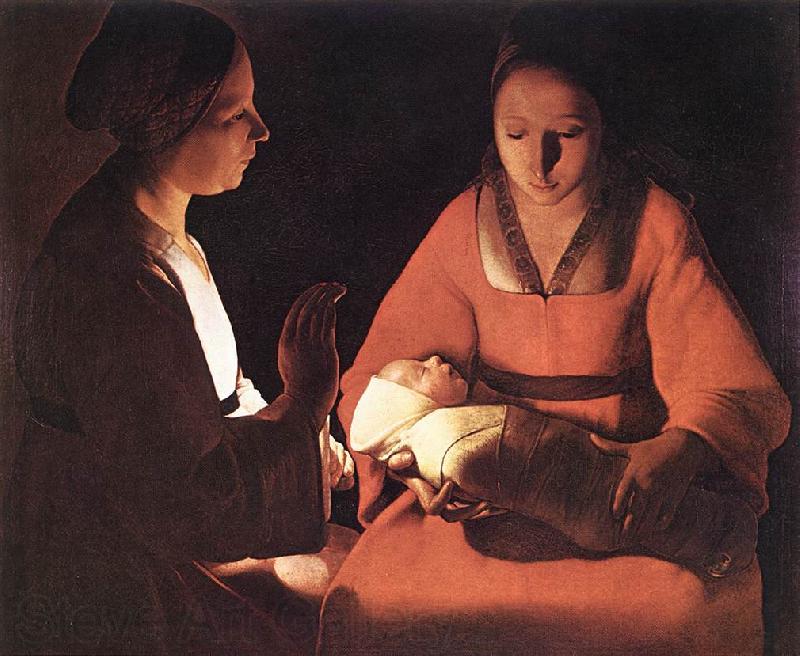 LA TOUR, Georges de The New-born (detail) saf